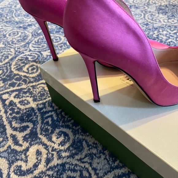 Sold - Kate Spade Pink Satin Bow Pump Sz 10 - Picture 5 of 9